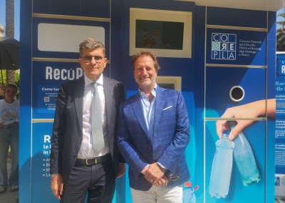 Il presidente Todaro e il Presidente Corepla Cassuti